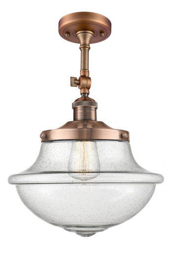 Oxford - 1 Light - 12 inch - Antique Copper - Adjustable Semi-Flush Mount (3442|201F-AC-G544-LED)