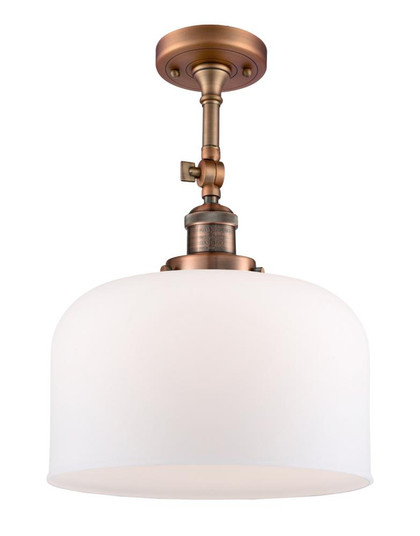 Bell - 1 Light - 12 inch - Antique Copper - Adjustable Semi-Flush Mount (3442|201F-AC-G71-L)