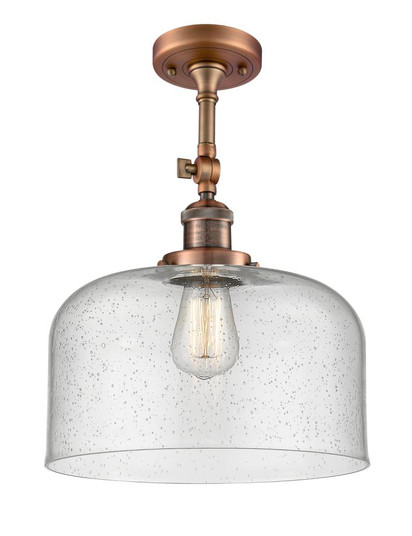 Bell - 1 Light - 12 inch - Antique Copper - Adjustable Semi-Flush Mount (3442|201F-AC-G74-L)