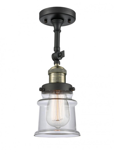 Canton - 1 Light - 5 inch - Black Antique Brass - Adjustable Semi-Flush Mount (3442|201F-BAB-G182S)