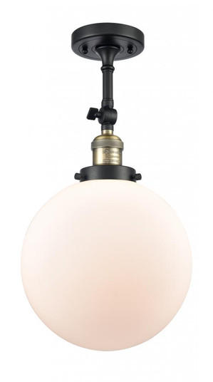 Beacon - 1 Light - 10 inch - Black Antique Brass - Adjustable Semi-Flush Mount (3442|201F-BAB-G201-10-LED)