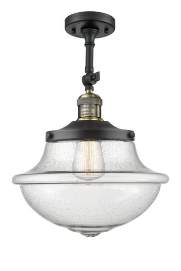 Oxford - 1 Light - 12 inch - Black Antique Brass - Semi-Flush Mount (3442|201F-BAB-G544-LED)