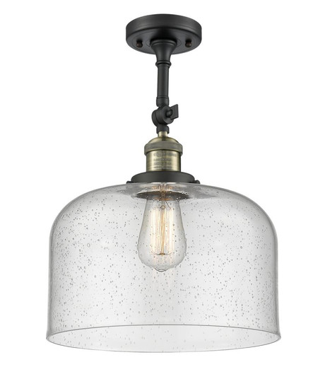 Bell - 1 Light - 12 inch - Black Antique Brass - Adjustable Semi-Flush Mount (3442|201F-BAB-G74-L)