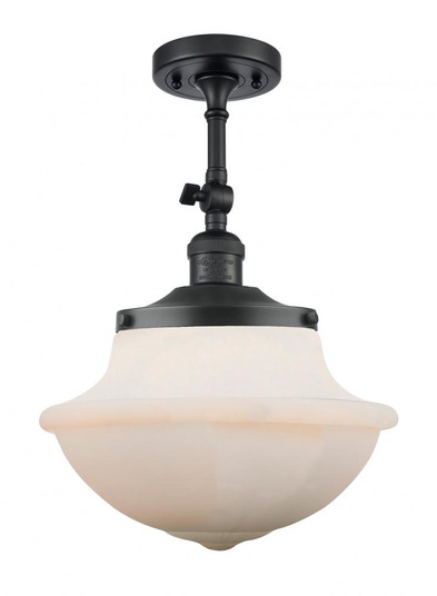 Oxford - 1 Light - 12 inch - Matte Black - Adjustable Semi-Flush Mount (3442|201F-BK-G541)