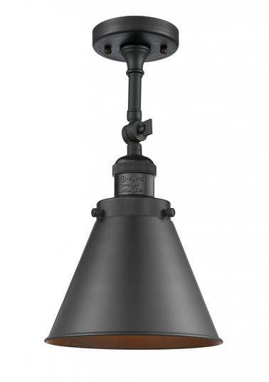 Appalachian - 1 Light - 8 inch - Matte Black - Adjustable Semi-Flush Mount (3442|201F-BK-M13-BK)