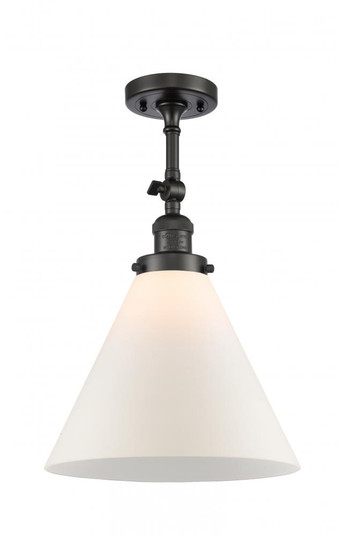 Cone - 1 Light - 12 inch - Oil Rubbed Bronze - Adjustable Semi-Flush Mount (3442|201F-OB-G41-L-LED)