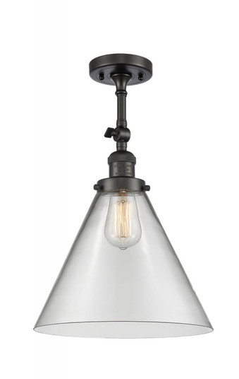 Cone - 1 Light - 12 inch - Oil Rubbed Bronze - Adjustable Semi-Flush Mount (3442|201F-OB-G42-L)