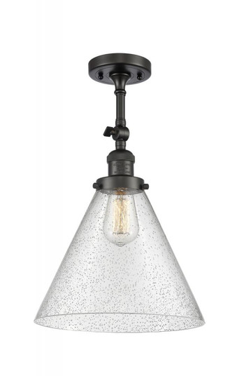 Cone - 1 Light - 12 inch - Oil Rubbed Bronze - Adjustable Semi-Flush Mount (3442|201F-OB-G44-L)