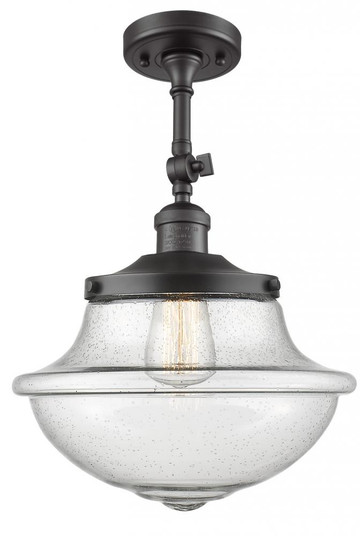 Oxford - 1 Light - 12 inch - Oil Rubbed Bronze - Adjustable Semi-Flush Mount (3442|201F-OB-G544-LED)