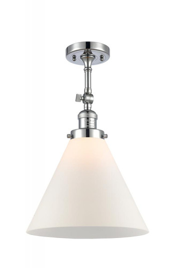 Cone - 1 Light - 12 inch - Polished Chrome - Adjustable Semi-Flush Mount (3442|201F-PC-G41-L)