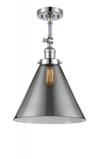 Cone - 1 Light - 12 inch - Polished Chrome - Adjustable Semi-Flush Mount (3442|201F-PC-G43-L)