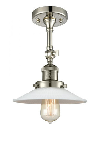 Halophane - 1 Light - 9 inch - Polished Nickel - Adjustable Semi-Flush Mount (3442|201F-PN-G1)
