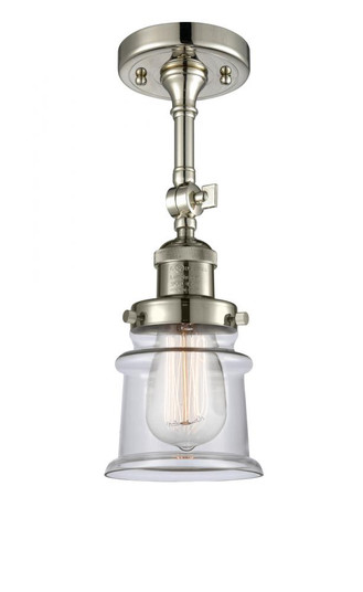 Canton - 1 Light - 5 inch - Polished Nickel - Adjustable Semi-Flush Mount (3442|201F-PN-G182S-LED)