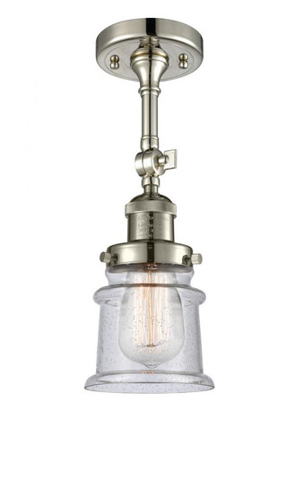 Canton - 1 Light - 5 inch - Polished Nickel - Adjustable Semi-Flush Mount (3442|201F-PN-G184S)