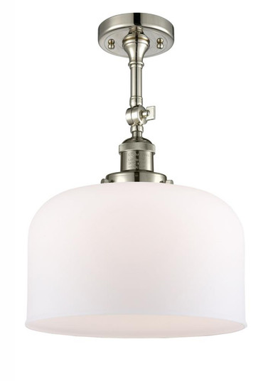 Bell - 1 Light - 12 inch - Polished Nickel - Adjustable Semi-Flush Mount (3442|201F-PN-G71-L)