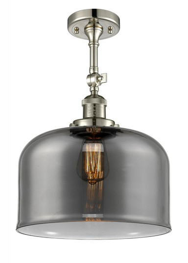Bell - 1 Light - 12 inch - Polished Nickel - Adjustable Semi-Flush Mount (3442|201F-PN-G73-L)