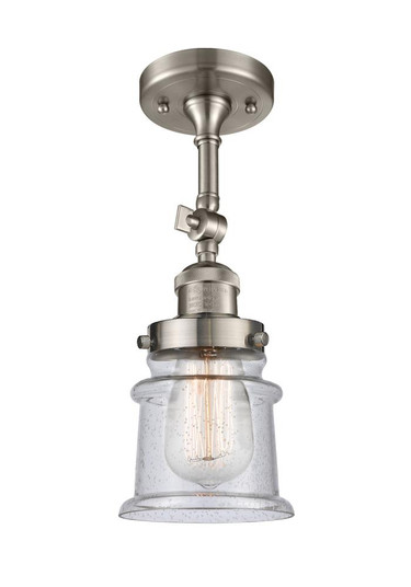 Canton - 1 Light - 5 inch - Brushed Satin Nickel - Adjustable Semi-Flush Mount (3442|201F-SN-G184S)