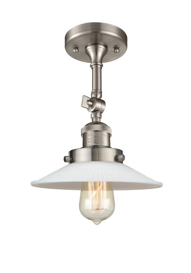 Halophane - 1 Light - 9 inch - Brushed Satin Nickel - Semi-Flush Mount (3442|201F-SN-G1-LED)