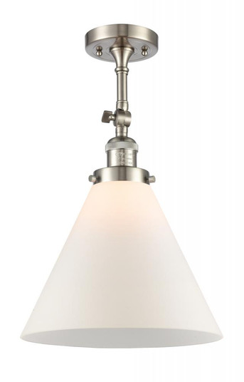 Cone - 1 Light - 12 inch - Brushed Satin Nickel - Adjustable Semi-Flush Mount (3442|201F-SN-G41-L)