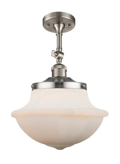 Oxford - 1 Light - 12 inch - Brushed Satin Nickel - Semi-Flush Mount (3442|201F-SN-G541-LED)