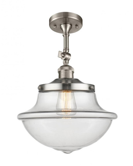 Oxford - 1 Light - 12 inch - Brushed Satin Nickel - Adjustable Semi-Flush Mount (3442|201F-SN-G542)