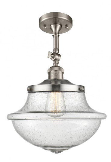 Oxford - 1 Light - 12 inch - Brushed Satin Nickel - Adjustable Semi-Flush Mount (3442|201F-SN-G544-LED)