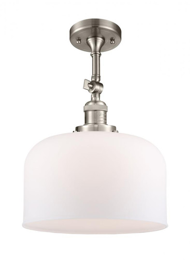 Bell - 1 Light - 12 inch - Brushed Satin Nickel - Adjustable Semi-Flush Mount (3442|201F-SN-G71-L-LED)