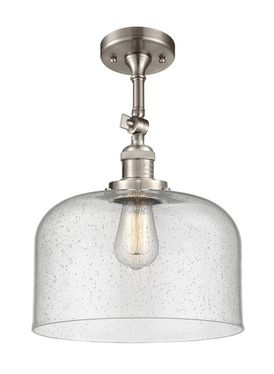 Bell - 1 Light - 12 inch - Brushed Satin Nickel - Adjustable Semi-Flush Mount (3442|201F-SN-G74-L)