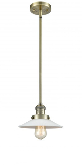 Halophane - 1 Light - 9 inch - Antique Brass - Stem Hung - Mini Pendant (3442|201S-AB-G1-LED)