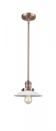 Halophane - 1 Light - 9 inch - Antique Copper - Stem Hung - Mini Pendant (3442|201S-AC-G1)