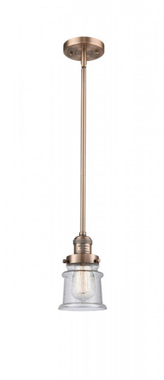 Canton - 1 Light - 5 inch - Antique Copper - Stem Hung - Mini Pendant (3442|201S-AC-G184S)