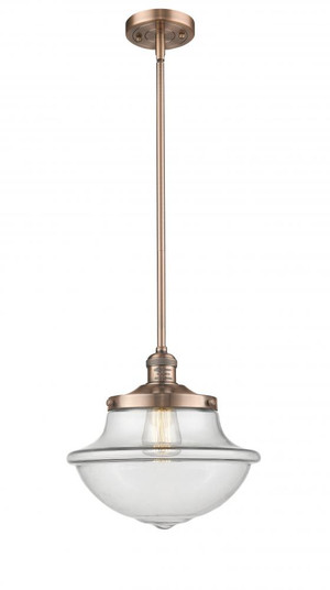 Oxford - 1 Light - 12 inch - Antique Copper - Stem Hung - Mini Pendant (3442|201S-AC-G542-LED)