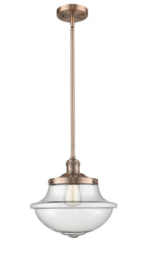 Oxford - 1 Light - 12 inch - Antique Copper - Stem Hung - Mini Pendant (3442|201S-AC-G544-LED)