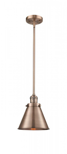 Appalachian - 1 Light - 8 inch - Antique Copper - Stem Hung - Mini Pendant (3442|201S-AC-M13-AC-LED)