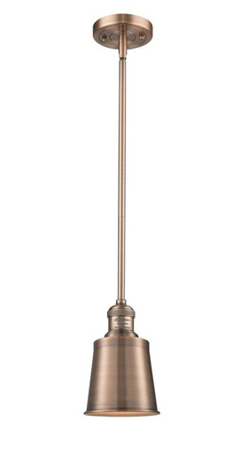 Addison - 1 Light - 5 inch - Antique Copper - Stem Hung - Mini Pendant (3442|201S-AC-M9-AC-LED)