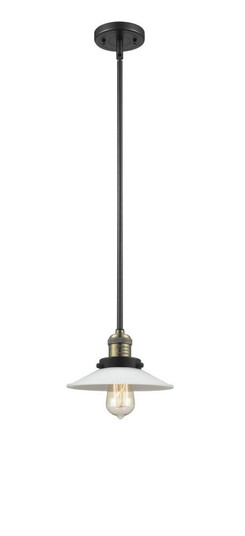 Halophane - 1 Light - 9 inch - Black Antique Brass - Stem Hung - Mini Pendant (3442|201S-BAB-G1)