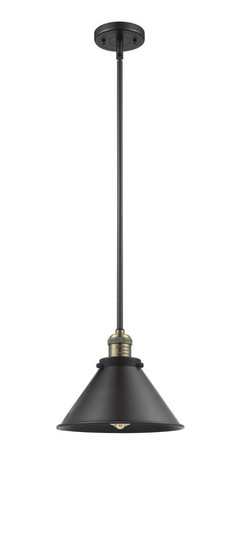 Briarcliff - 1 Light - 10 inch - Black Antique Brass - Stem Hung - Mini Pendant (3442|201S-BAB-M10-BK-LED)
