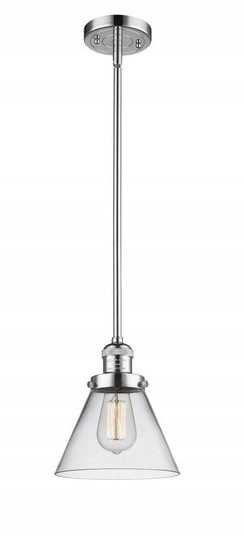 Cone - 1 Light - 8 inch - Polished Chrome - Stem Hung - Mini Pendant (3442|201S-PC-G42)