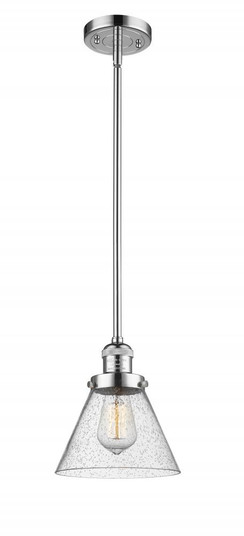 Cone - 1 Light - 8 inch - Polished Chrome - Stem Hung - Mini Pendant (3442|201S-PC-G44)