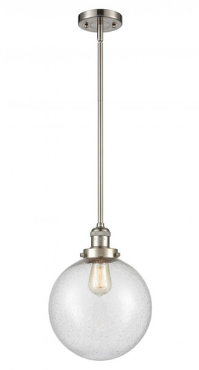 Beacon - 1 Light - 10 inch - Brushed Satin Nickel - Stem Hung - Mini Pendant (3442|201S-SN-G204-10-LED)