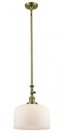 Bell - 1 Light - 12 inch - Antique Brass - Stem Hung - Adjustable Mini Pendant (3442|206-AB-G71-L-LED)