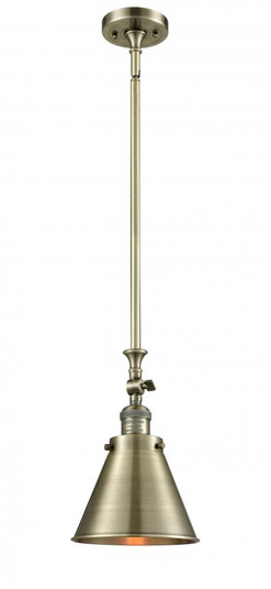 Appalachian - 1 Light - 8 inch - Antique Brass - Stem Hung - Adjustable Mini Pendant (3442|206-AB-M13-AB-LED)