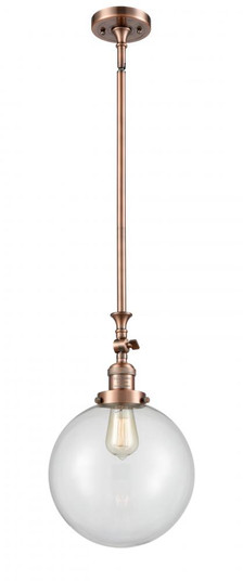 Beacon - 1 Light - 10 inch - Antique Copper - Stem Hung - Adjustable Mini Pendant (3442|206-AC-G202-10-LED)