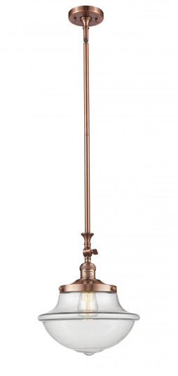 Oxford - 1 Light - 12 inch - Antique Copper - Stem Hung - Adjustable Mini Pendant (3442|206-AC-G542)