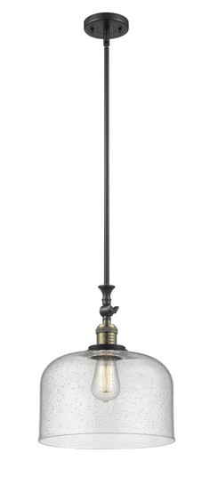 Bell - 1 Light - 12 inch - Black Antique Brass - Stem Hung - Adjustable Mini Pendant (3442|206-BAB-G74-L-LED)