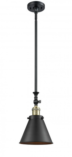 Appalachian - 1 Light - 8 inch - Black Antique Brass - Stem Hung - Adjustable Mini Pendant (3442|206-BAB-M13-BK-LED)