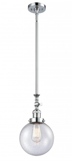 Beacon - 1 Light - 8 inch - Polished Chrome - Stem Hung - Adjustable Mini Pendant (3442|206-PC-G204-8-LED)