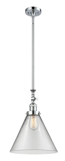 Cone - 1 Light - 12 inch - Polished Chrome - Stem Hung - Adjustable Mini Pendant (3442|206-PC-G42-L)