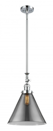 Cone - 1 Light - 12 inch - Polished Chrome - Stem Hung - Adjustable Mini Pendant (3442|206-PC-G43-L-LED)