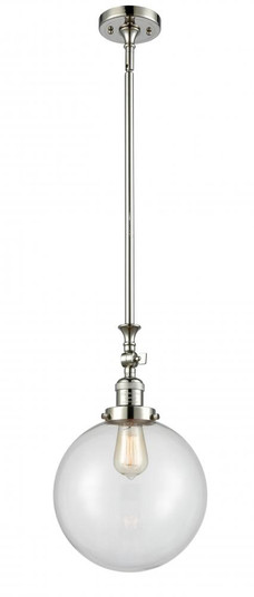 Beacon - 1 Light - 10 inch - Polished Nickel - Stem Hung - Adjustable Mini Pendant (3442|206-PN-G202-10-LED)